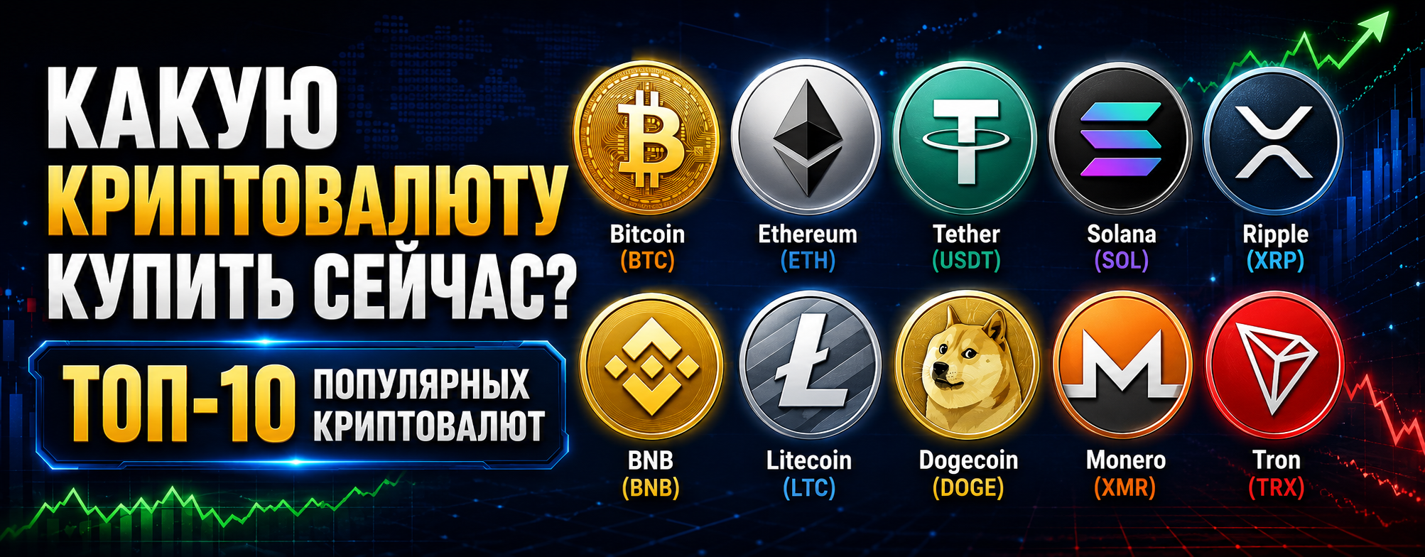 Какую криптовалюту стоит купить сейчас? Топ-10 самых популярных криптовалют