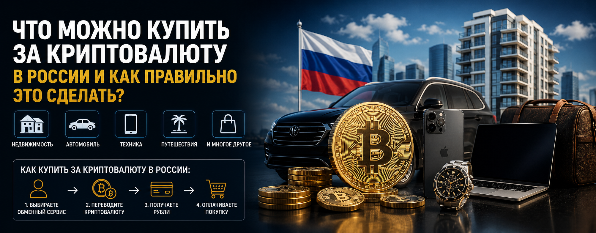 Что можно купить за криптовалюту в России и как правильно это сделать?